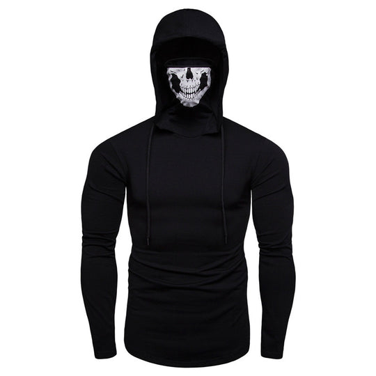 Herren Kapuzenpullover mit kreativem Totenkopf-Design Heidi-Mode