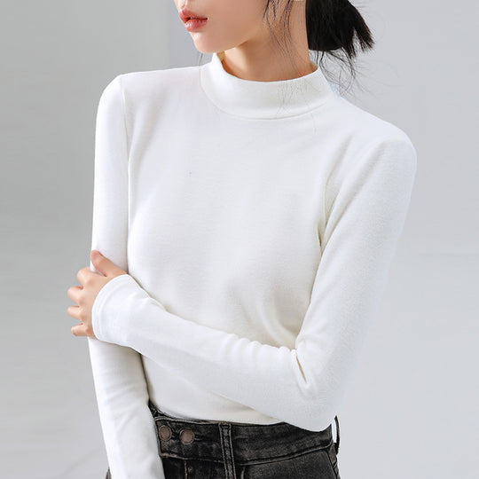 Damen Turtleneck Shirt aus weicher Stretchmaterialmischung mit eleganten Details Heidi-Mode