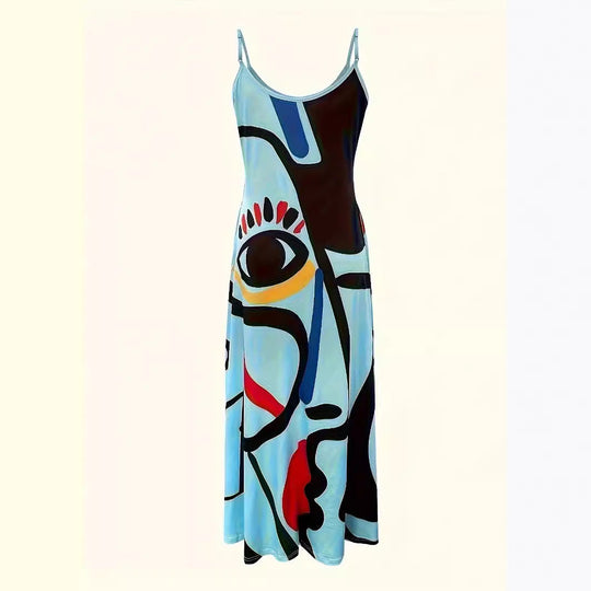 Heidi-Mode | Bedrucktes elegantes Street Style Kleid