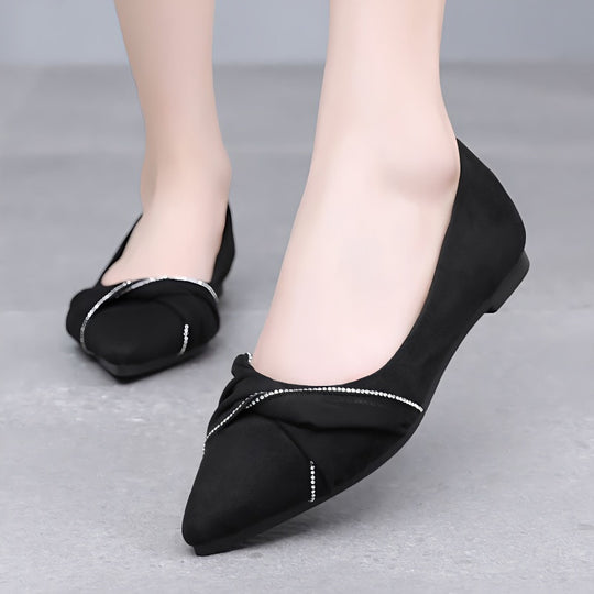 Damen Ballerinas mit dekorativem Knoten-Detail und bequemer Innensohle Heidi-Mode