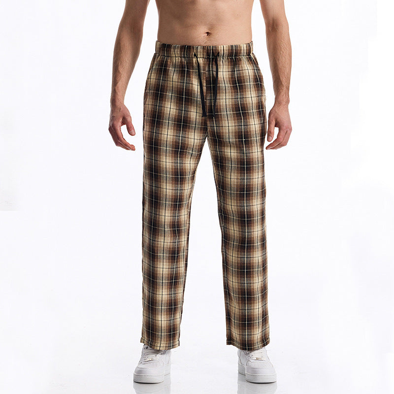 Herren bequeme Freizeithose mit Karomuster Heidi-Mode