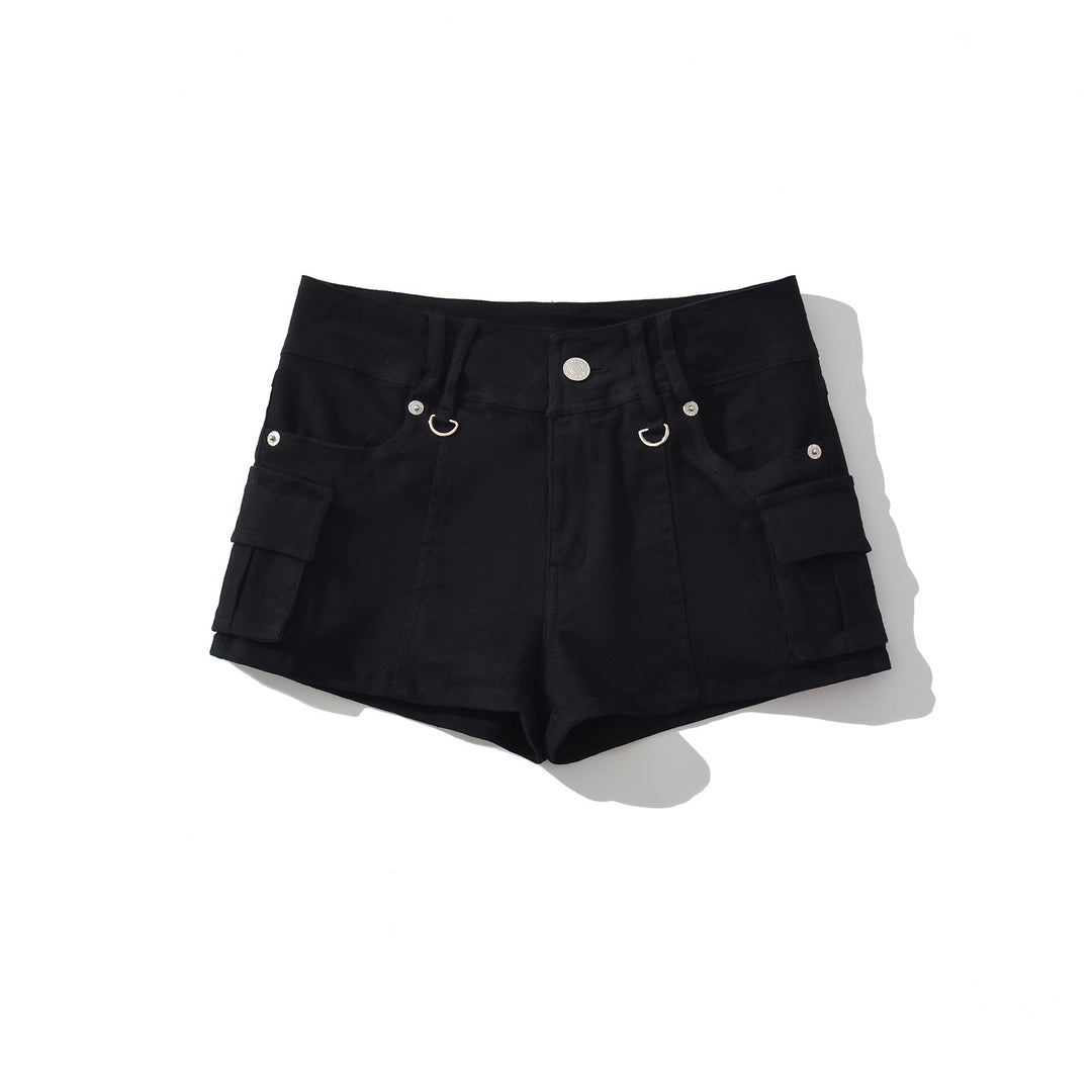 Damen Cargo-Shorts mit praktischen Taschen und elastischem Bund Heidi-Mode