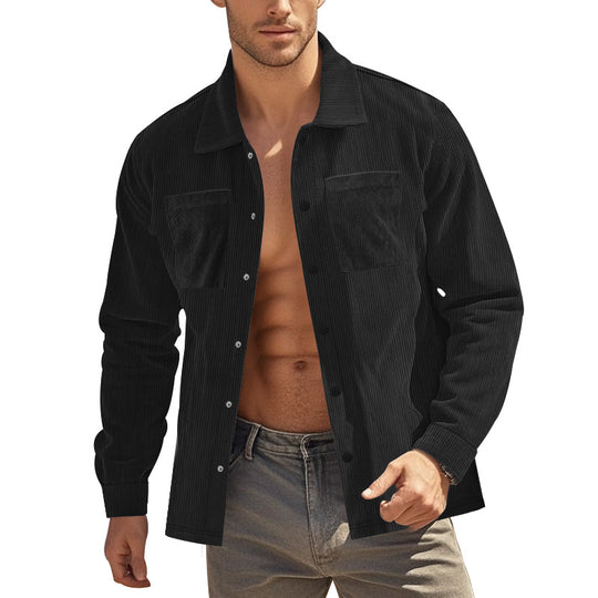 Herren Cordhemd mit praktischen Brusttaschen und modischem Schnitt Heidi-Mode