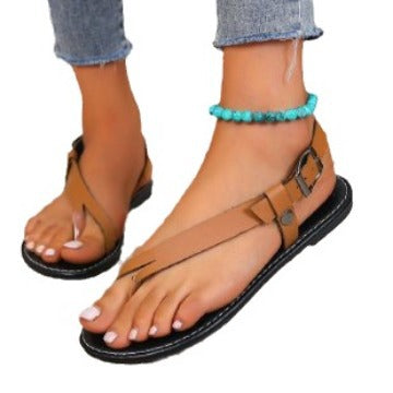 Damen Zehensandalen mit ergonomischem Fußbett und verstellbarem Riemen Heidi-Mode
