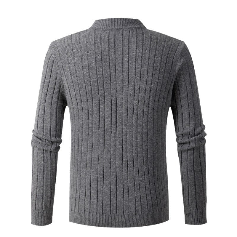 Herren eleganter Rollkragenpullover mit strukturiertem Zopfmuster Heidi-Mode