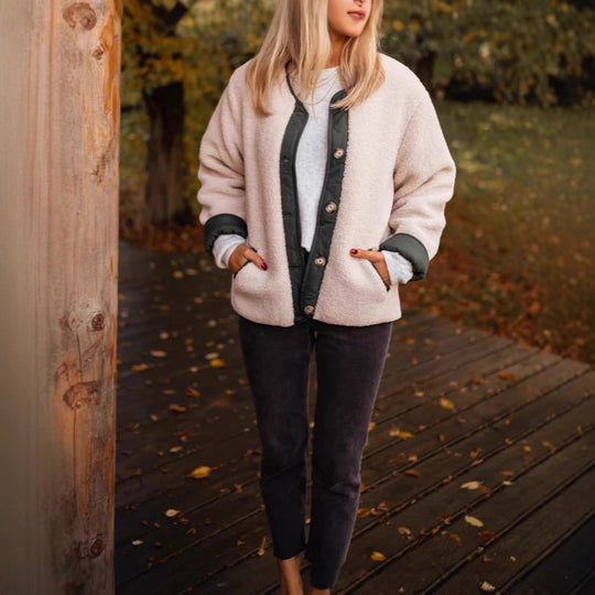 Damen Kuschelige und stylische Fleecejacke Heidi-Mode