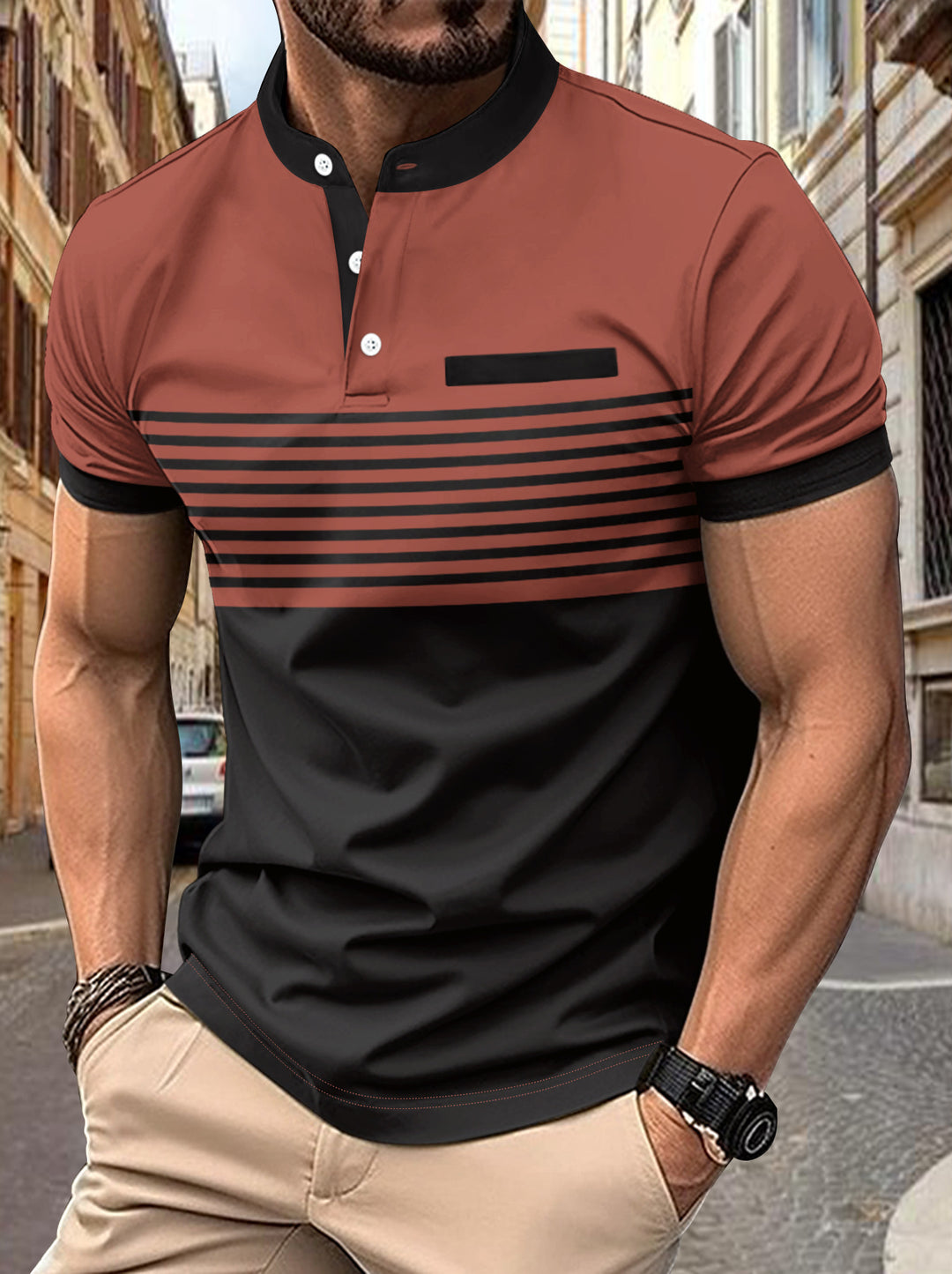 Heidi Mode | Gestreiftes Golf Henley Hemd