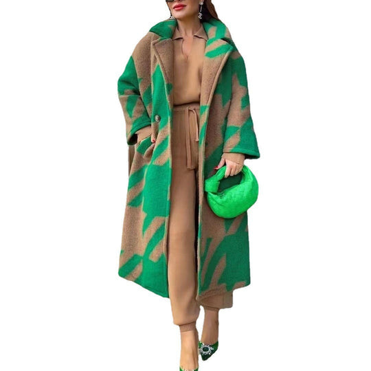 Heidi-Mode | Stylischer Bedruckter Wollmantel