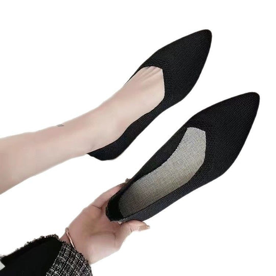 Damen elegante und atmungsaktive Ballerinas mit flexiblem Fußbett Heidi-Mode