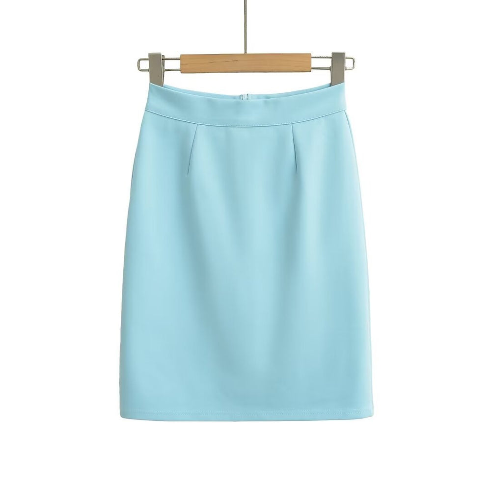 Damen eleganter Bleistiftrock mit raffiniertem Faltenwurf und geschmeidigem Material Heidi-Mode