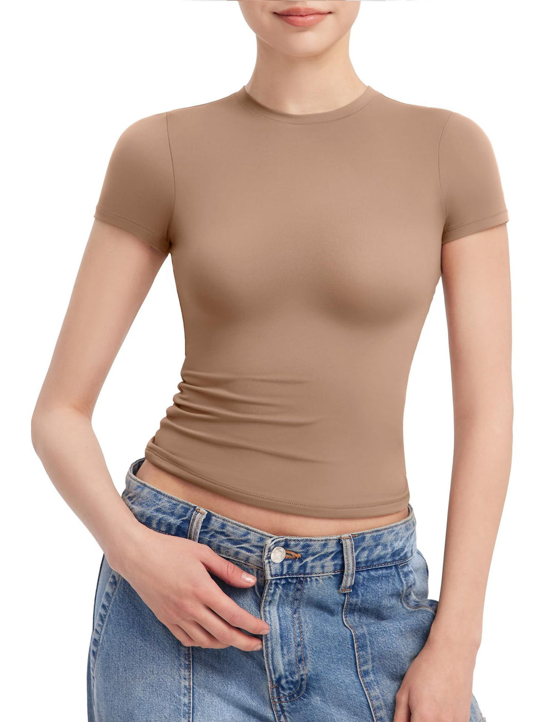 Damen Figurbetontes T-Shirt Heidi-Mode