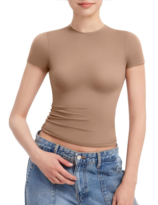 Damen Figurbetontes T-Shirt Heidi-Mode