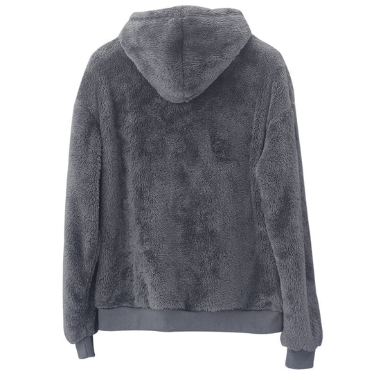 Damen Kuscheliger Kapuzenpullover aus weichem Fleece Heidi-Mode