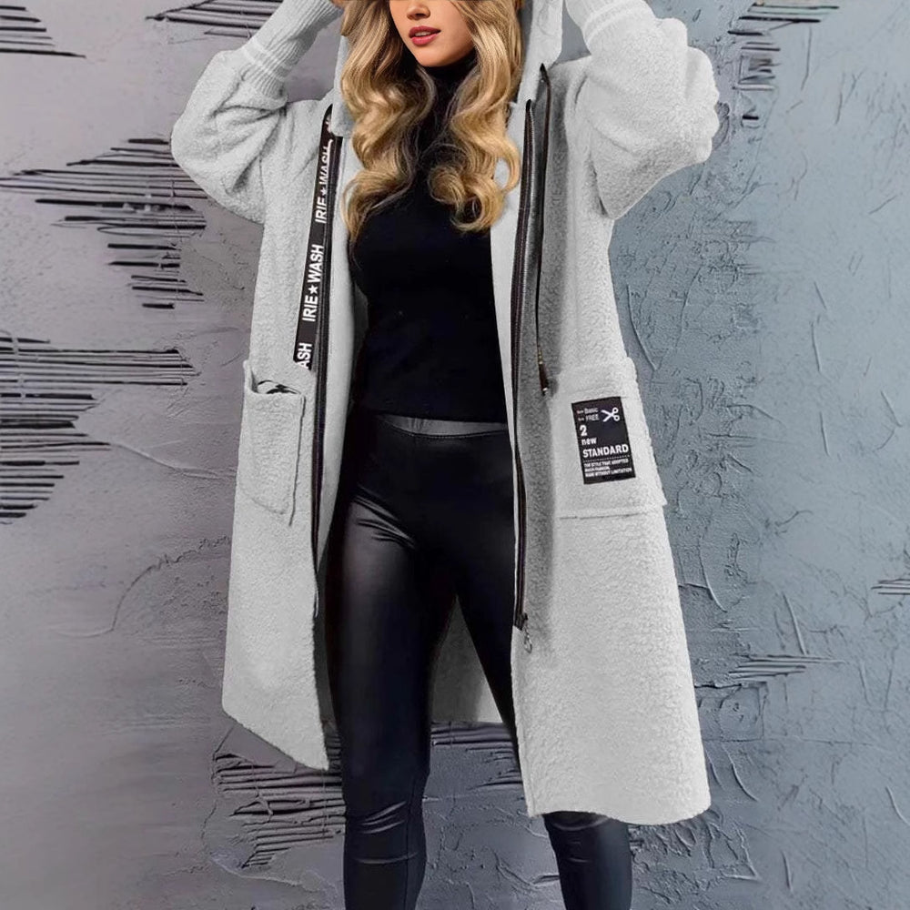 Damen Kuschelige Teddyjacke mit praktischen Taschen Heidi-Mode