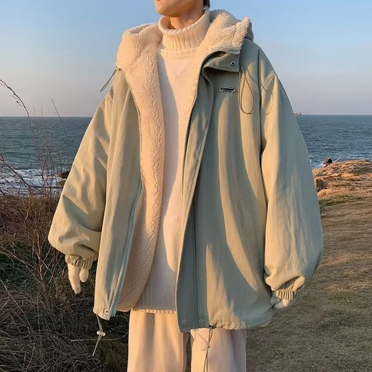 Heidi-Mode | Wendbare Fleece-Parka Gemütlicher Winterstil Fleece-Wendejacke Für Kalte Tage