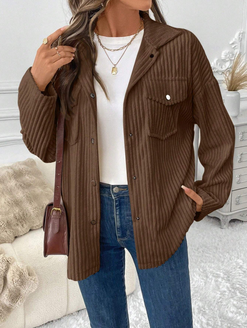 Damen Oversize Kordjacke Heidi-Mode
