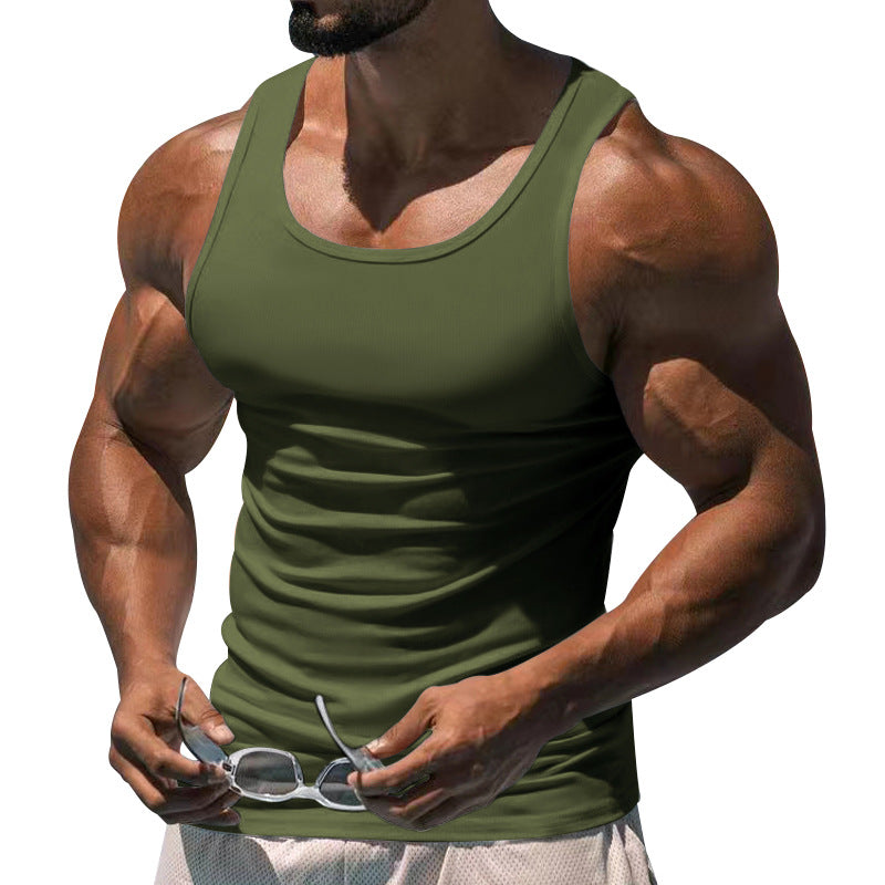Herren atmungsaktives Sport-Tanktop mit körperbetontem Schnitt und feuchtigkeitsregulierendem Material Heidi-Mode