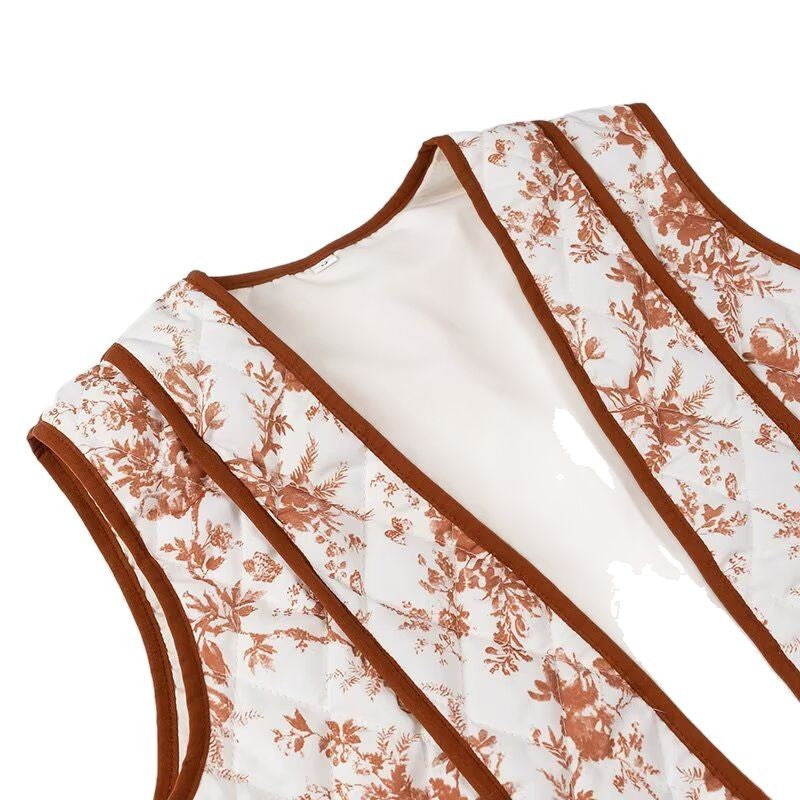 Damen Weste mit floralem Design und praktischen Taschen Heidi-Mode