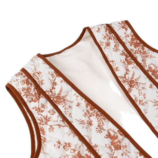 Damen Weste mit floralem Design und praktischen Taschen Heidi-Mode