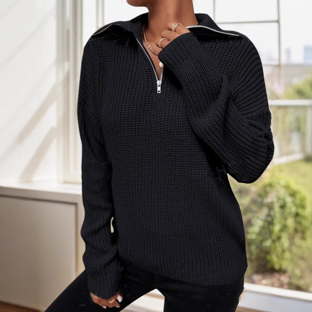 Damen lockerer Strickpullover Heidi-Mode