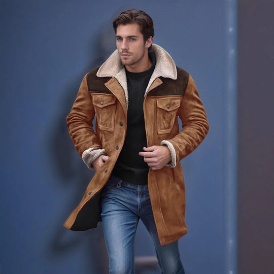 Herren Warm gefütterte Modische Jacke Heidi-Mode