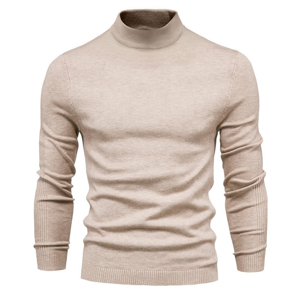 Herren komfortabler Rollkragenpullover aus weichem Strick Heidi-Mode