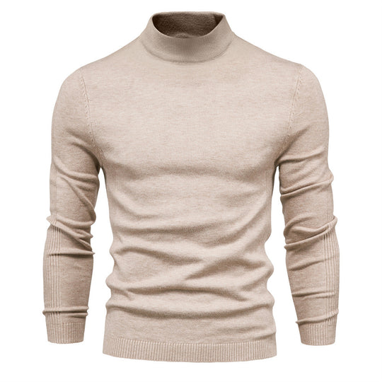 Herren komfortabler Rollkragenpullover aus weichem Strick Heidi-Mode
