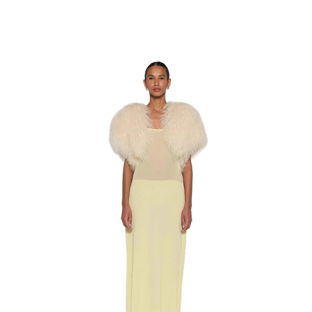 Damen Extravagante Kunstpelzjacke im Volumenstil Heidi-Mode