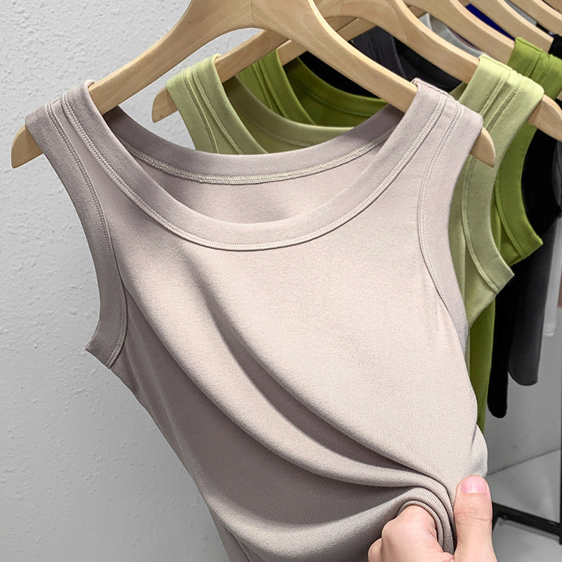 Damen ärmelloses Basic-Top aus hochwertigem Material Heidi-Mode