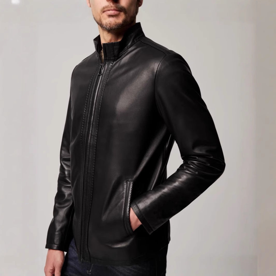 Herren elegante jacke mit sportlichem Reißverschluss Heidi-Mode