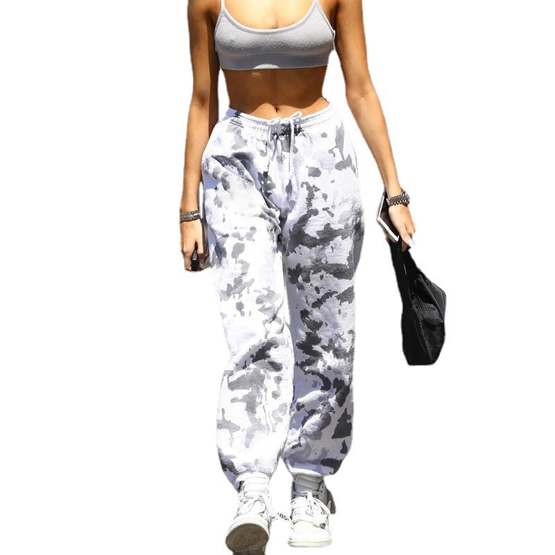 Damen Sportliche Freizeithose im modernen Batikdesign Heidi-Mode