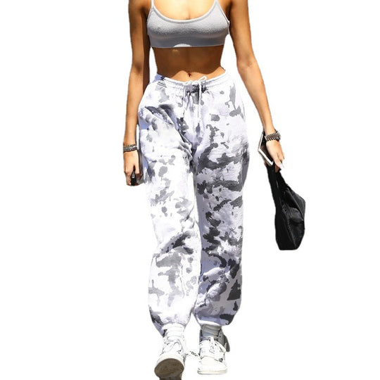 Damen Sportliche Freizeithose im modernen Batikdesign Heidi-Mode