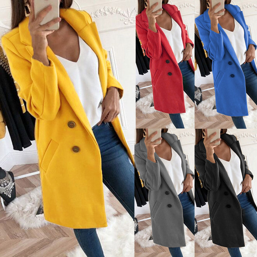 Heidi-Mode | Lange Doppelreiherjacke mit Taschen
