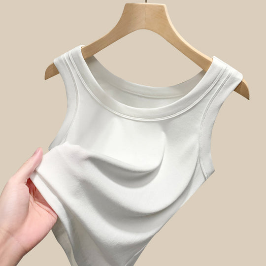 Damen ärmelloses Basic-Top aus hochwertigem Material Heidi-Mode