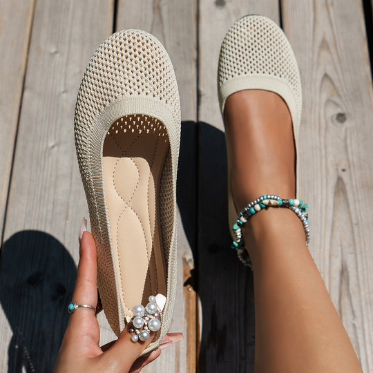 Damen bequeme Slipper aus atmungsaktivem Netzmaterial mit rutschfester Sohle Heidi-Mode