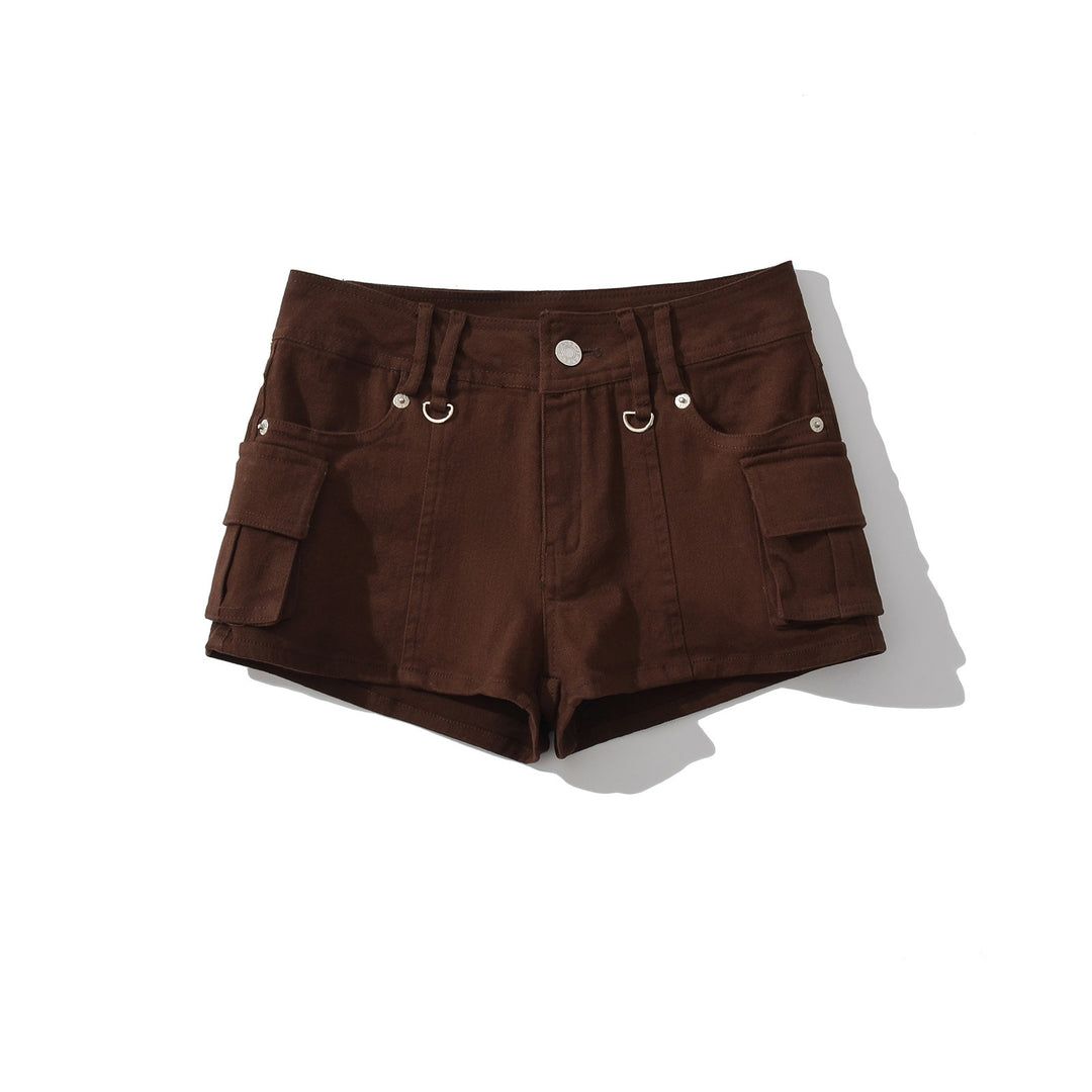 Damen Cargo-Shorts mit praktischen Taschen und elastischem Bund Heidi-Mode