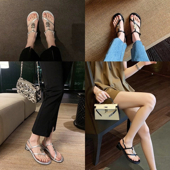 Damen Fino Sandalen mit exquisiten Schmuckdetails und bequemer Sohle Heidi-Mode