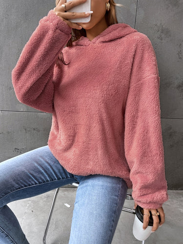 Damen kuscheliger Hoodie aus hochwertigem Plüsch Heidi-Mode