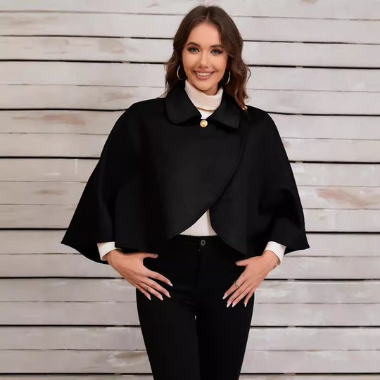 Damen modischer Umhang mit Knöpfen Heidi-Mode