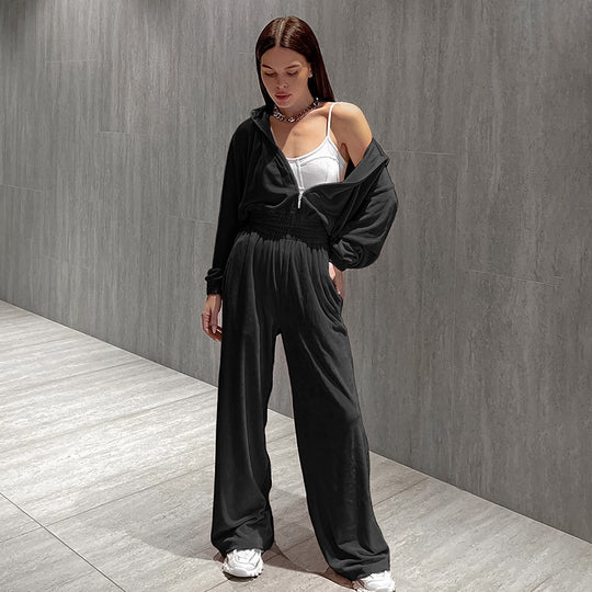 Damen bequeme Trainingsanzug mit weitem Schnitt Heidi-Mode