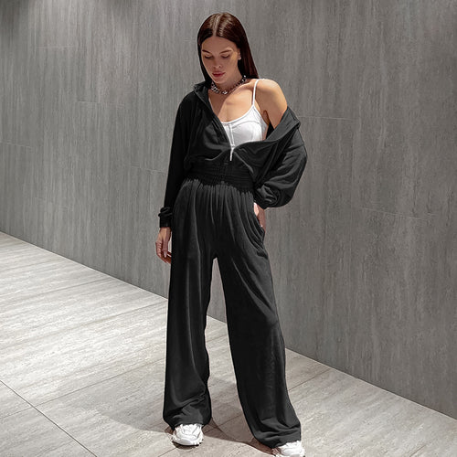 Damen bequeme Trainingsanzug mit weitem Schnitt Heidi-Mode