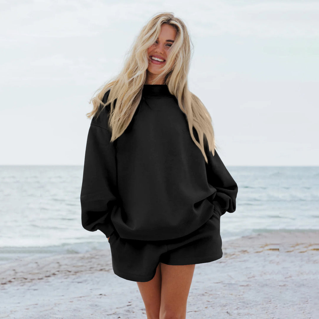 Damen Oversize-Sweatshirt mit Raglanärmeln Heidi-Mode