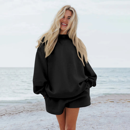 Damen Oversize-Sweatshirt mit Raglanärmeln Heidi-Mode