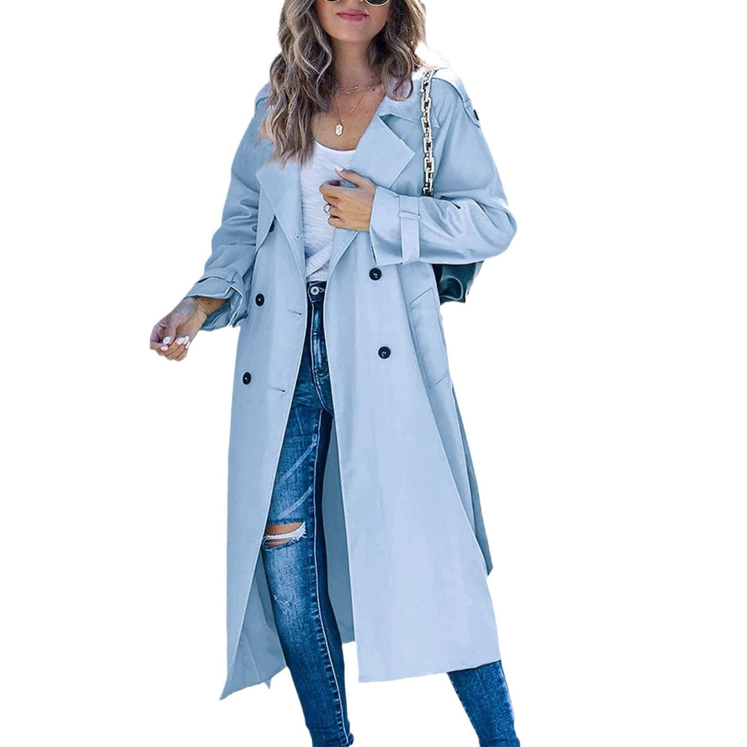 Damen Modischer Trenchcoat mit doppelter Knopfleiste und lässigem Schnitt Heidi-Mode