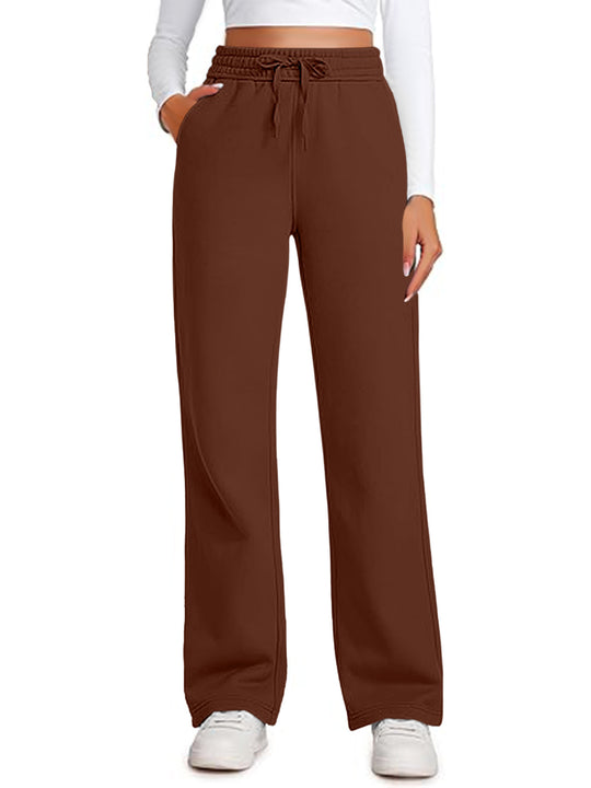 Damen Lässige Freizeithose mit weitem Schnitt und elastischem Bund Heidi-Mode