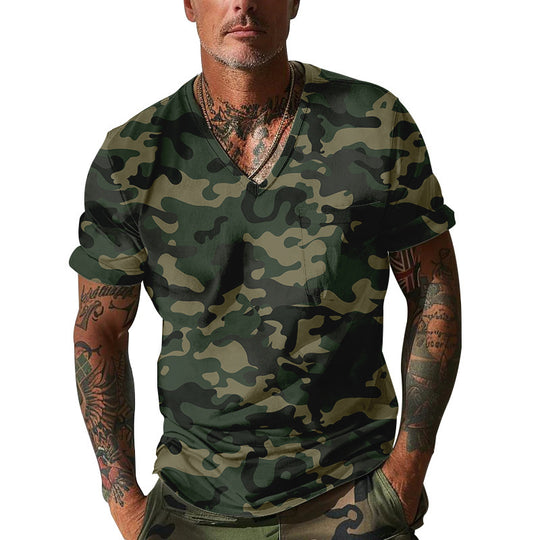 Herren Camouflage T-Shirt Heidi-Mode