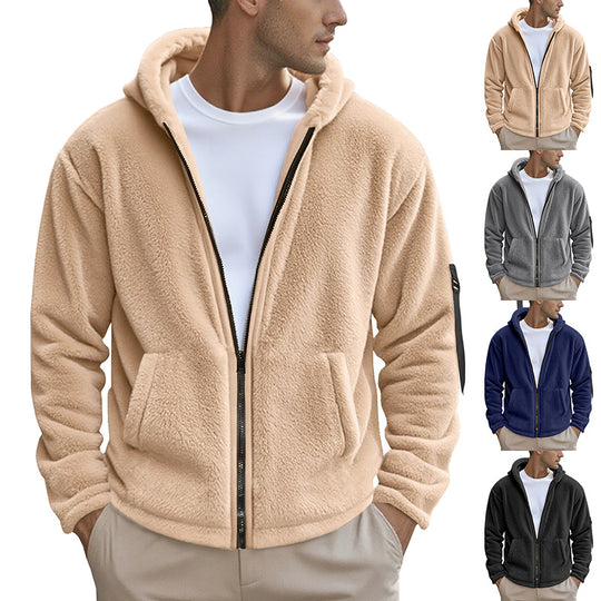 Herren Fleecejacke mit hohem Kragen und Wärmeisolierung Heidi-Mode