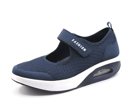 Damen Atmungsaktive Slip-On Sneakers mit verstellbarem Klettverschluss und innovativem Design Heidi-Mode