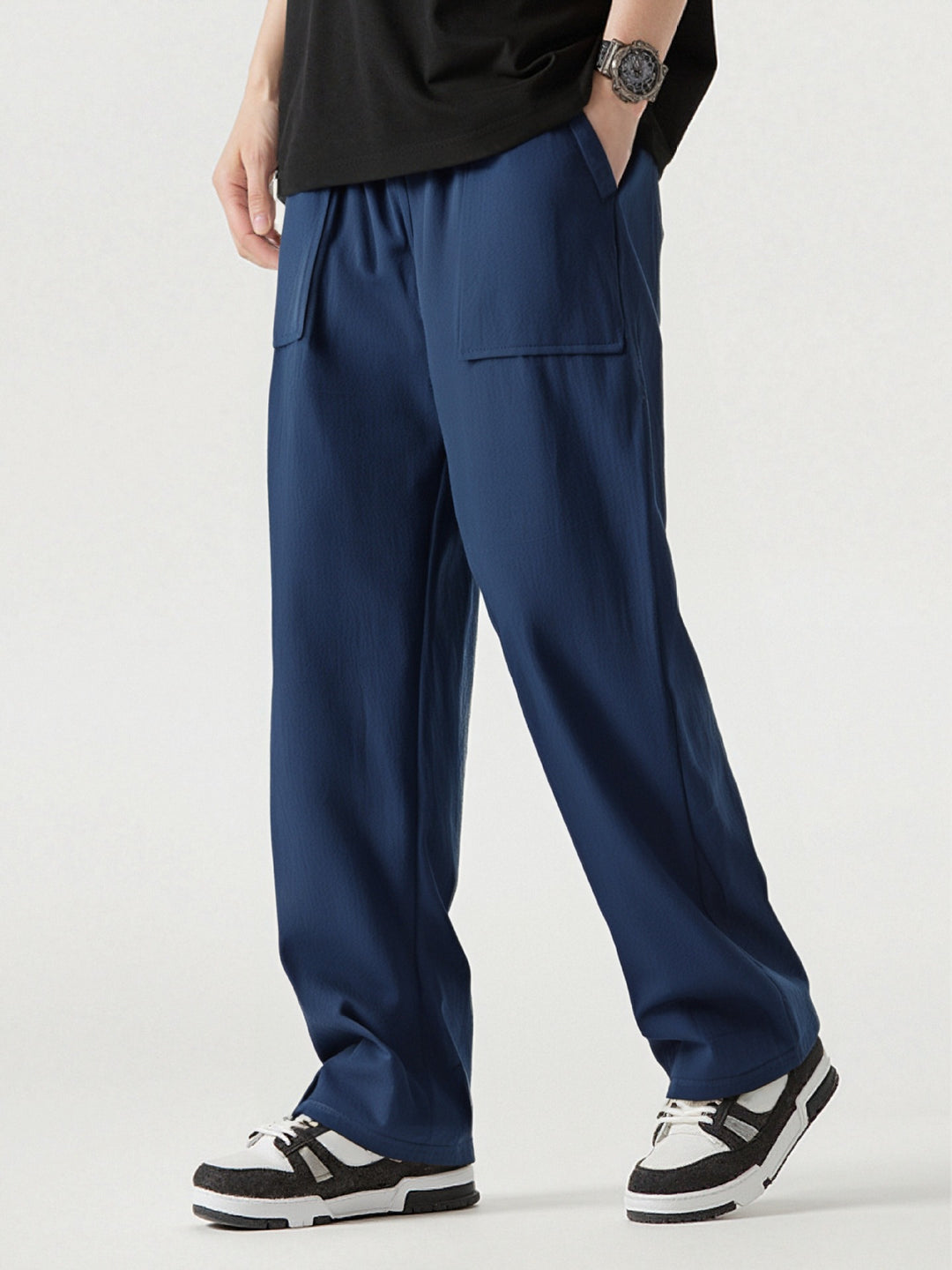 Herren Bequeme Cargo-Hose mit praktischen Taschen und elastischem Bund Heidi-Mode