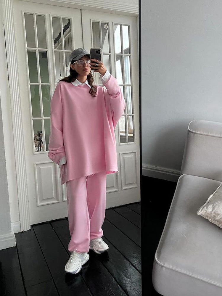 Damen Oversized Sweatshirt mit passender Jogginghose Heidi-Mode